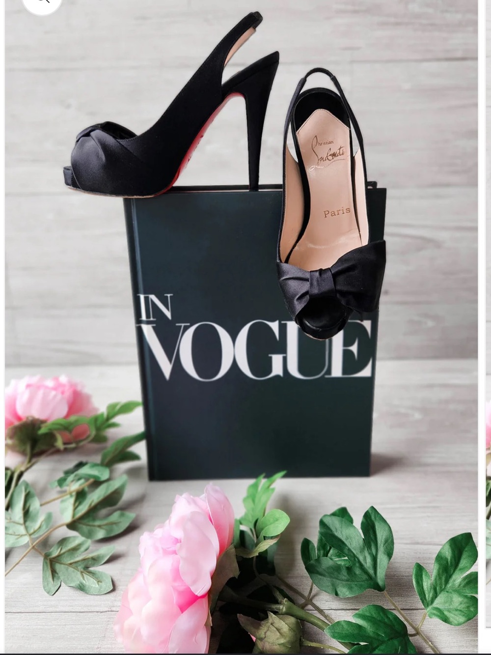 SALE!!! BN Authentic LOUBOUTIN 🥰Black Satin Bow  d'Orsay heels